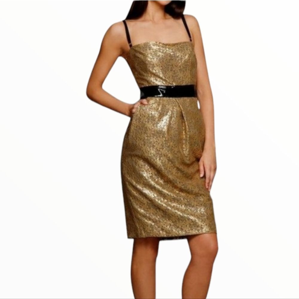 Dolce & Gabbana Gold Sequin Prom Dress
